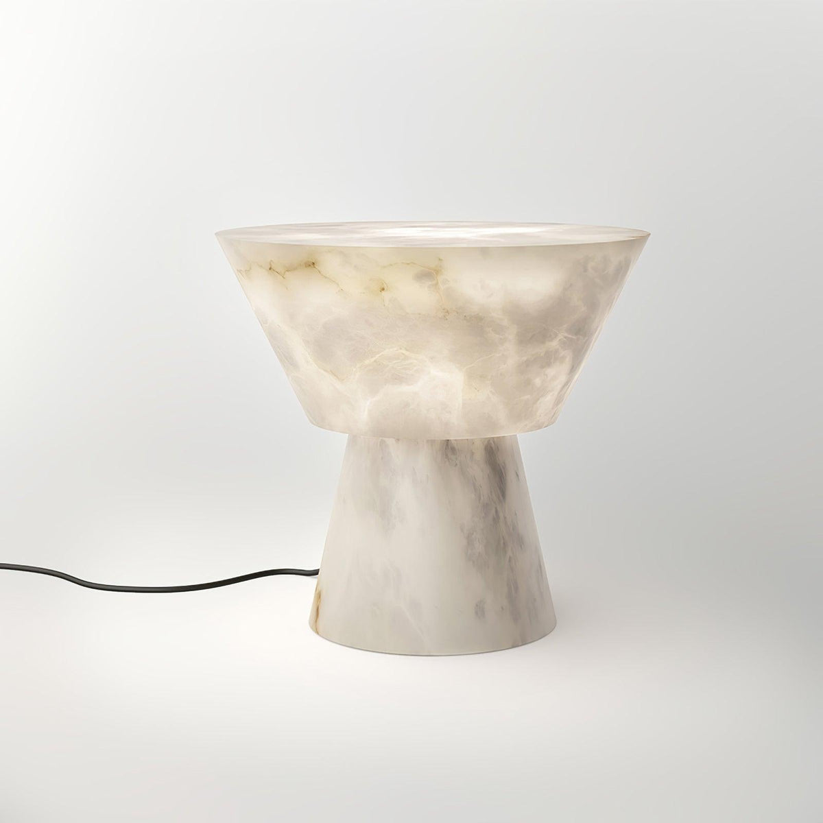 Ane lámpara de mesa pedestal alabastro