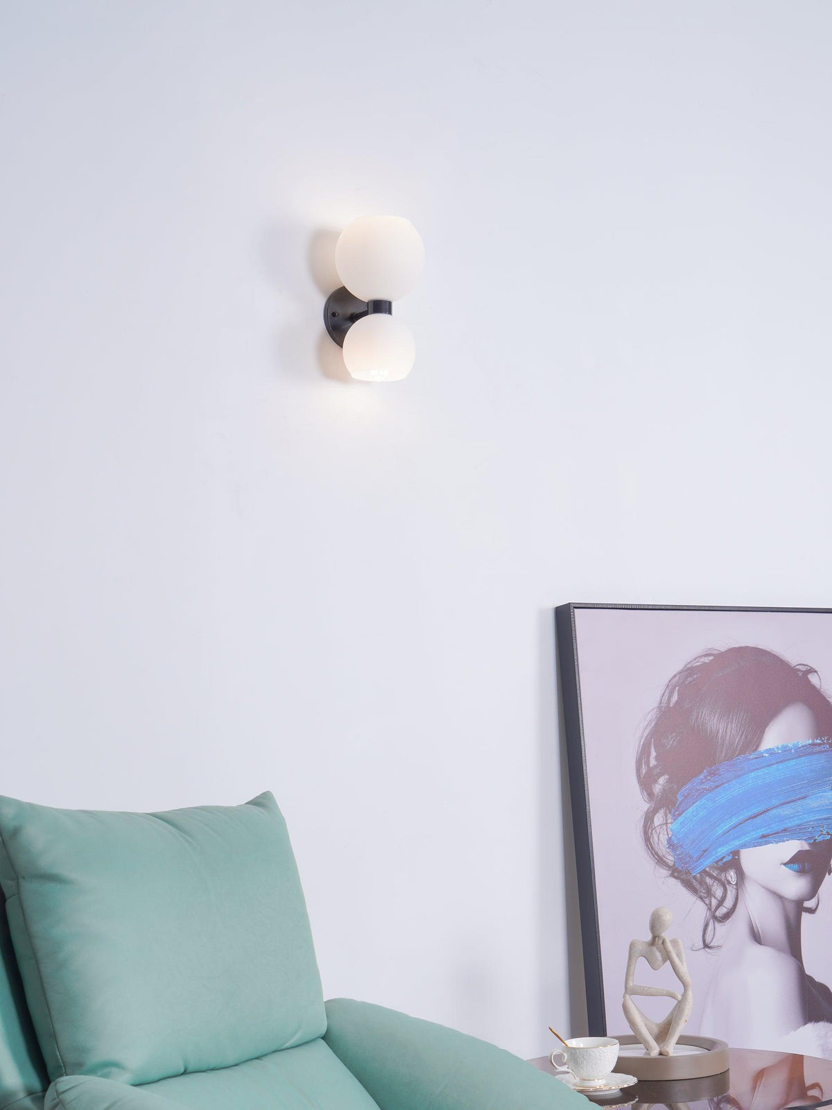 Avynion aplique de pared moderno nórdico de vidrio