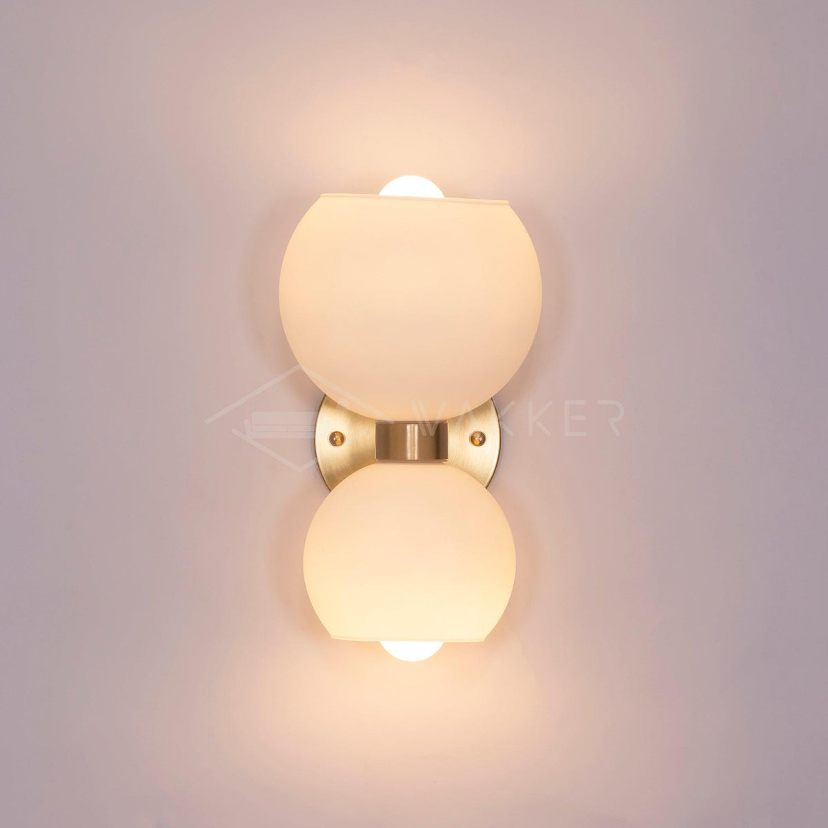 Umarion aplique de pared redondo con vidrio perla