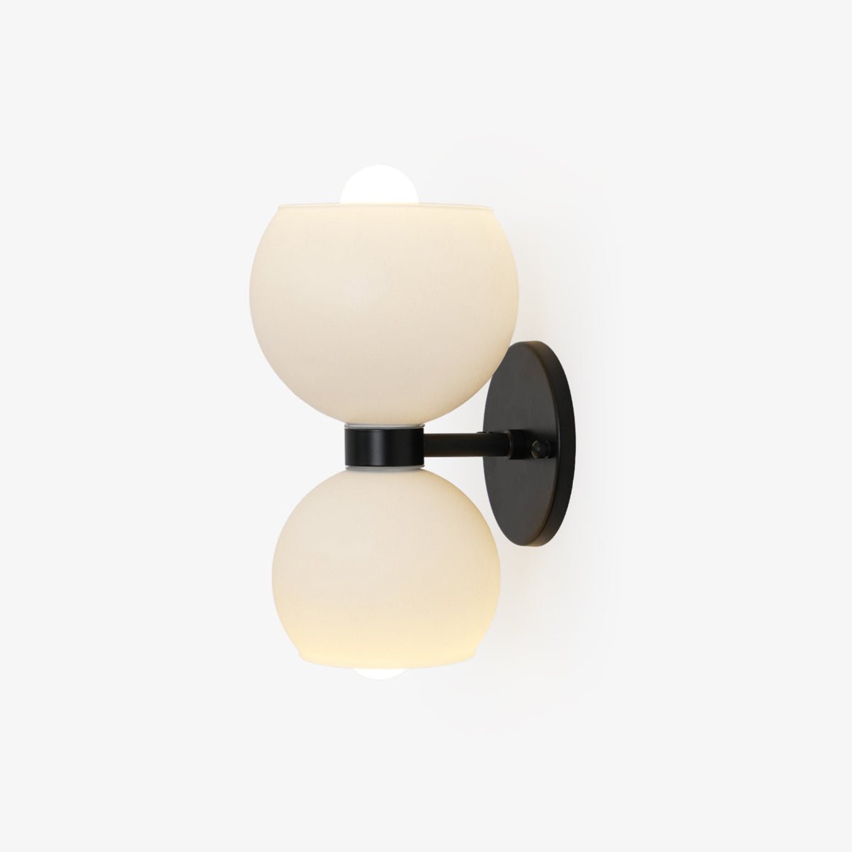 Umarion aplique de pared redondo con vidrio perla