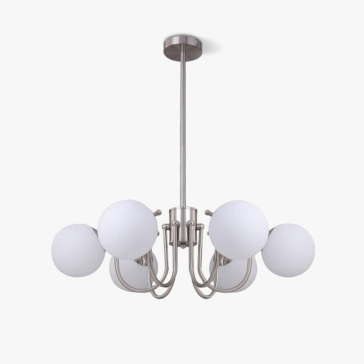 Tave lámpara de araña globo Chrome moderna