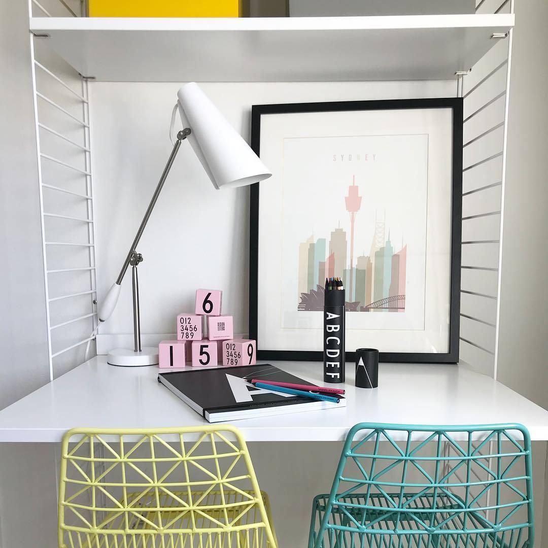 Orbix lámpara de mesa de acero estilo mid-century