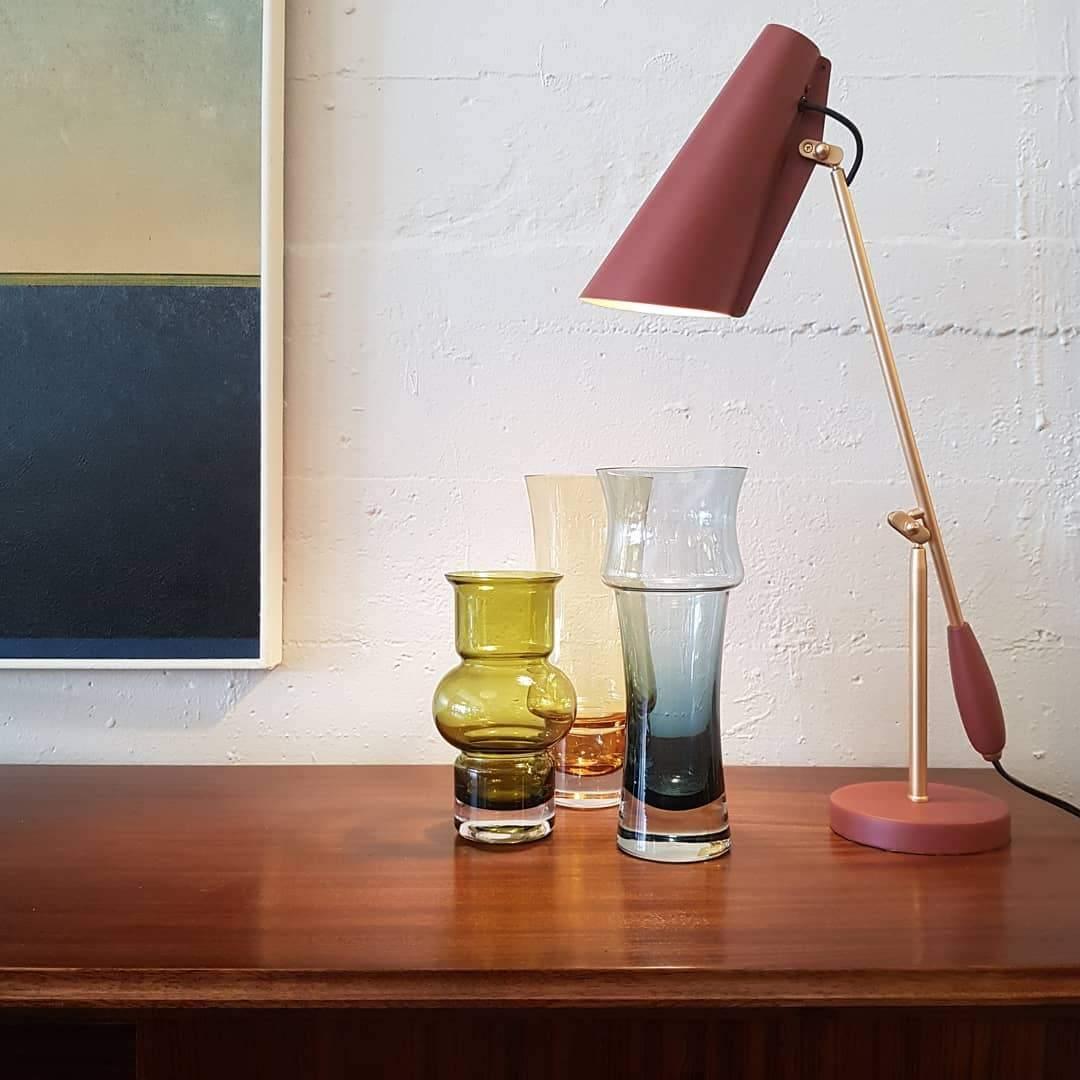 Orbix lámpara de mesa de acero estilo mid-century