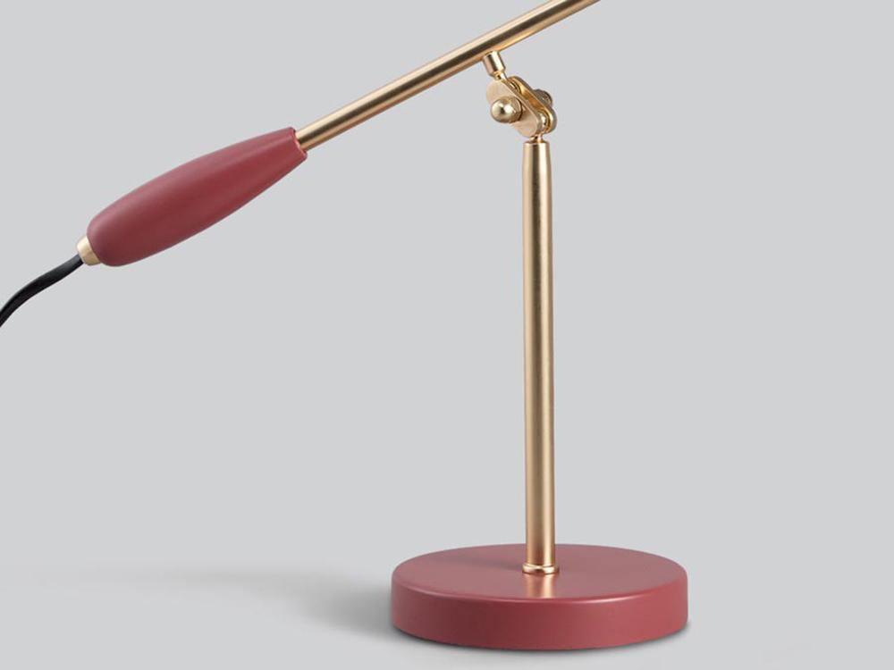 Orbix lámpara de mesa de acero estilo mid-century