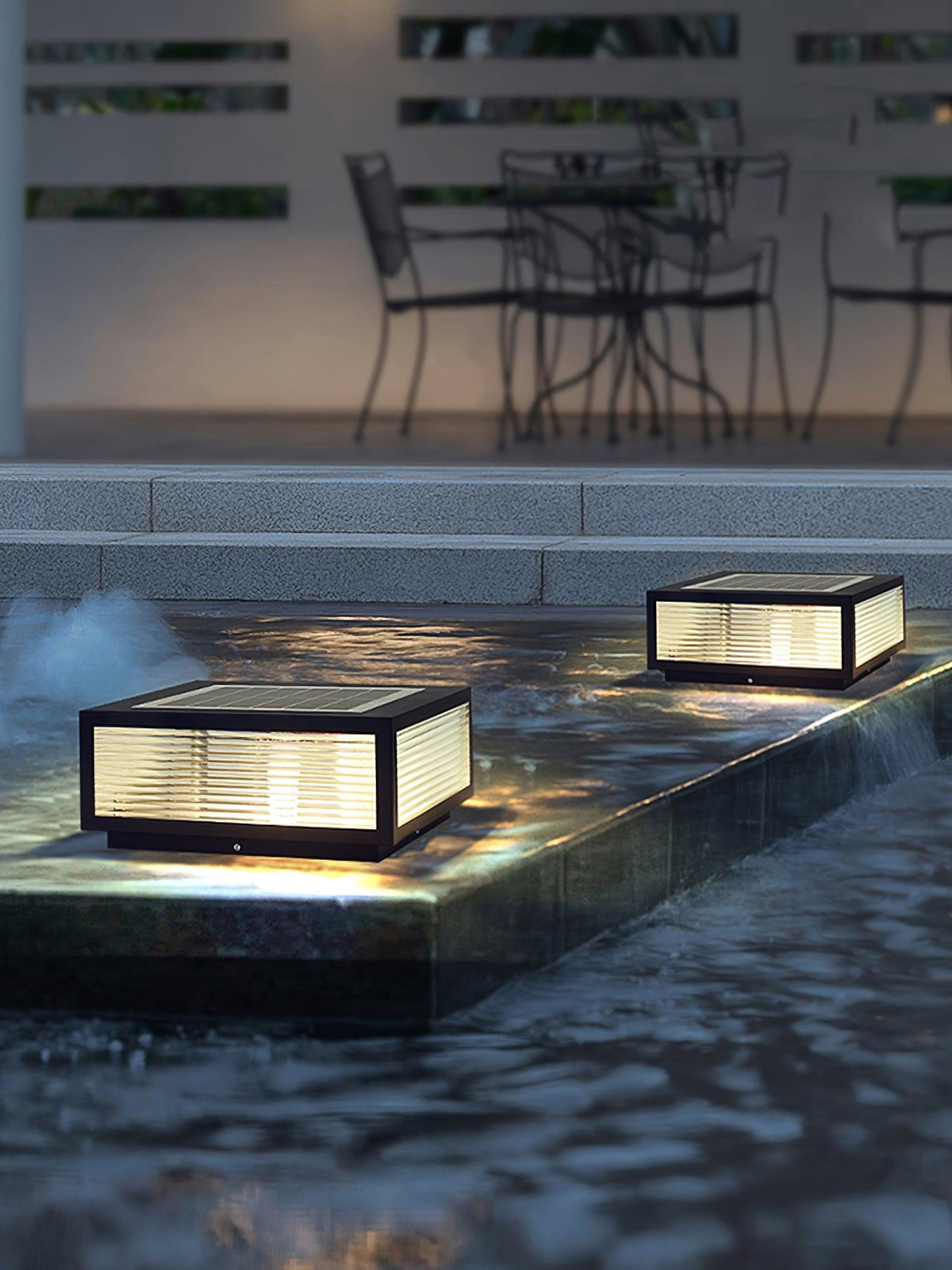 Gage luminaria exterior tradicional de vidrio natural