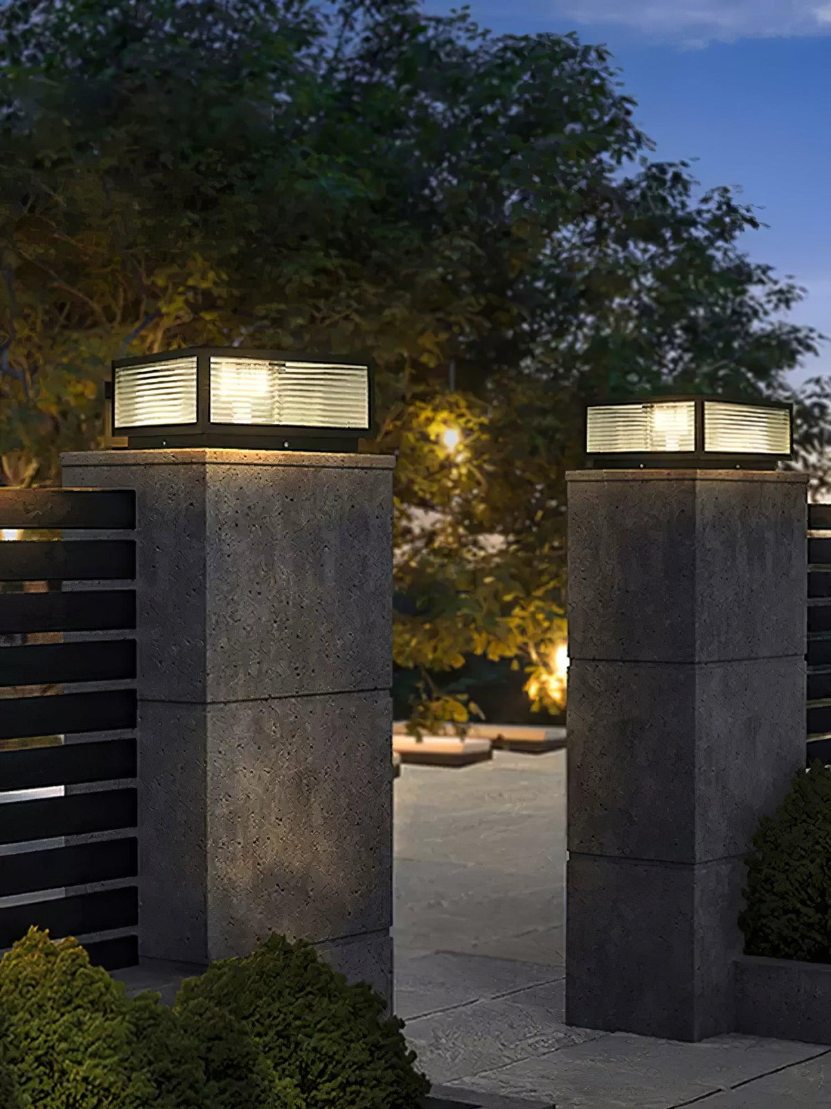 Gage luminaria exterior tradicional de vidrio natural