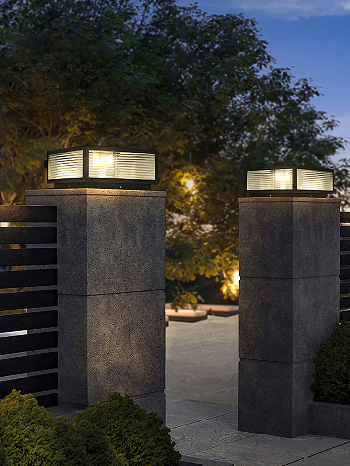 Gage luminaria exterior tradicional de vidrio natural