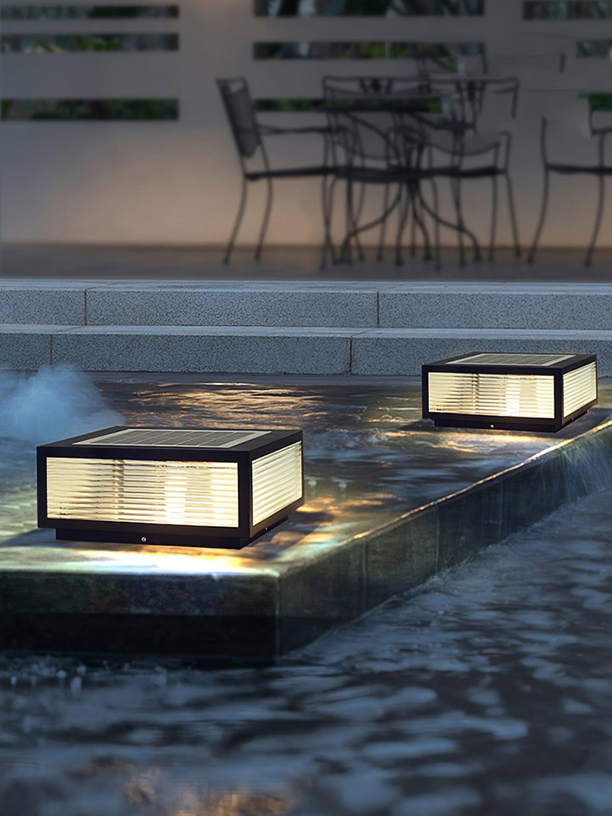 Gage luminaria exterior tradicional de vidrio natural