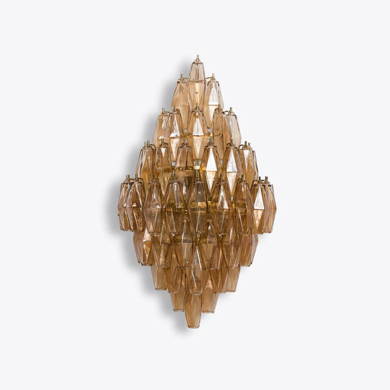 Zyrelis aplique de pared de vidrio polihedral