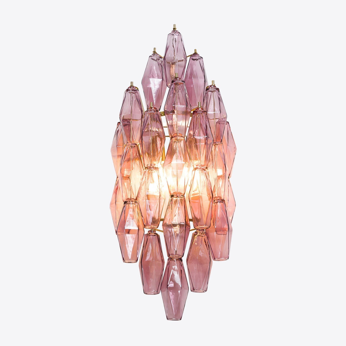 Zyrelis aplique de pared de vidrio polihedral