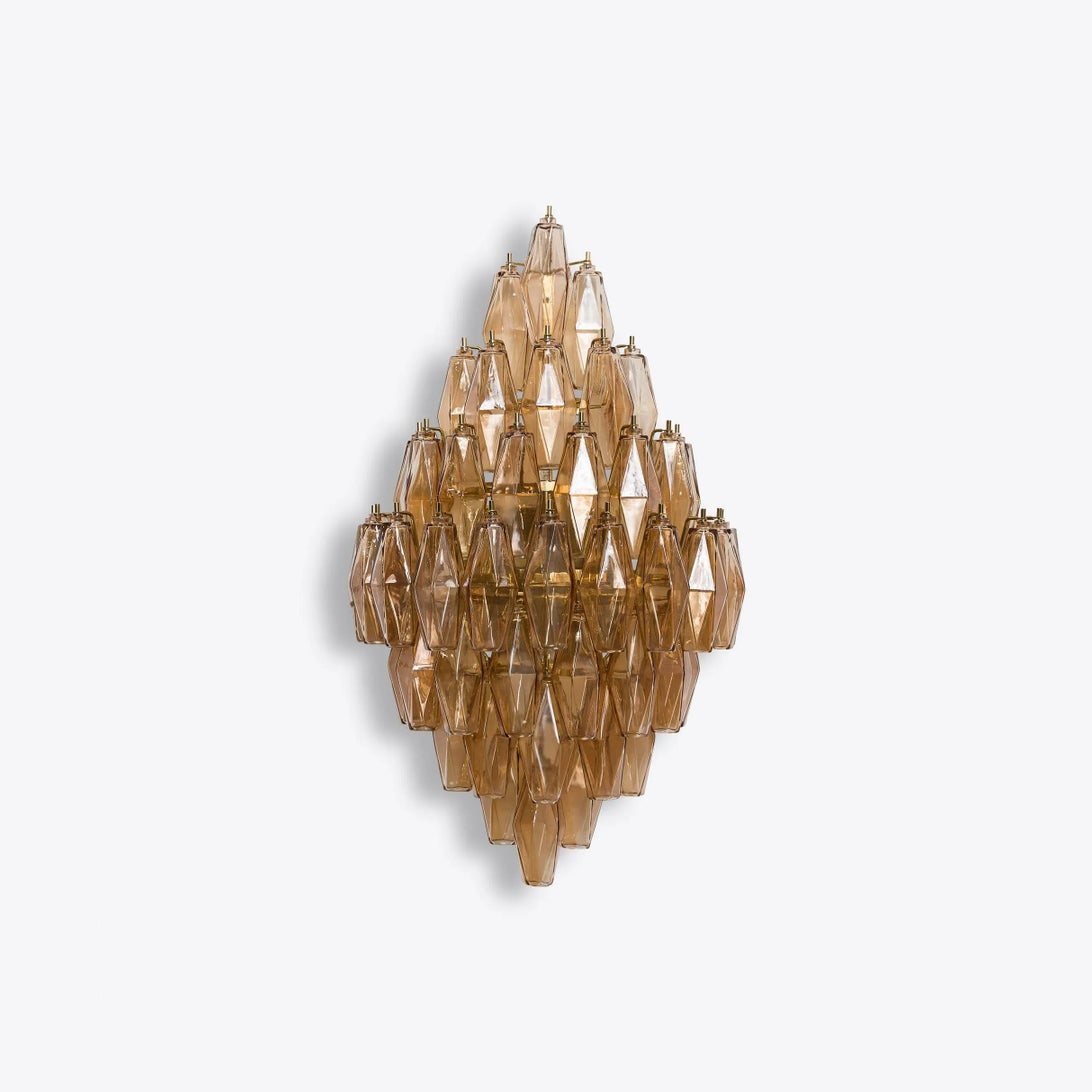 Zyrelis aplique de pared de vidrio polihedral