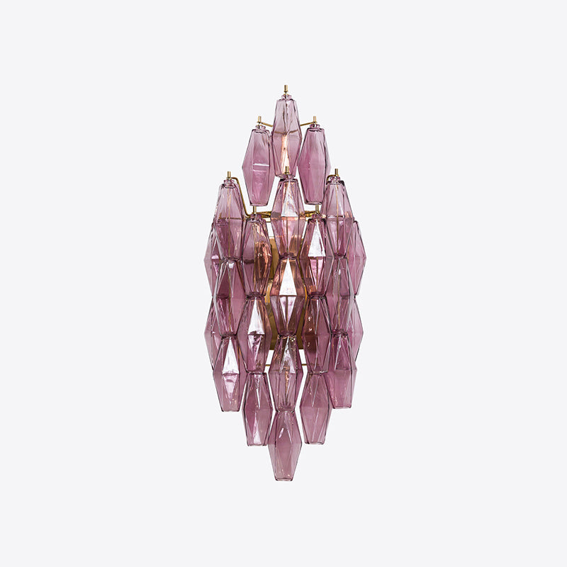Zyrelis aplique de pared de vidrio polihedral