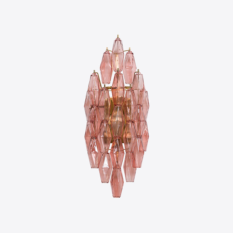 Zyrelis aplique de pared de vidrio polihedral