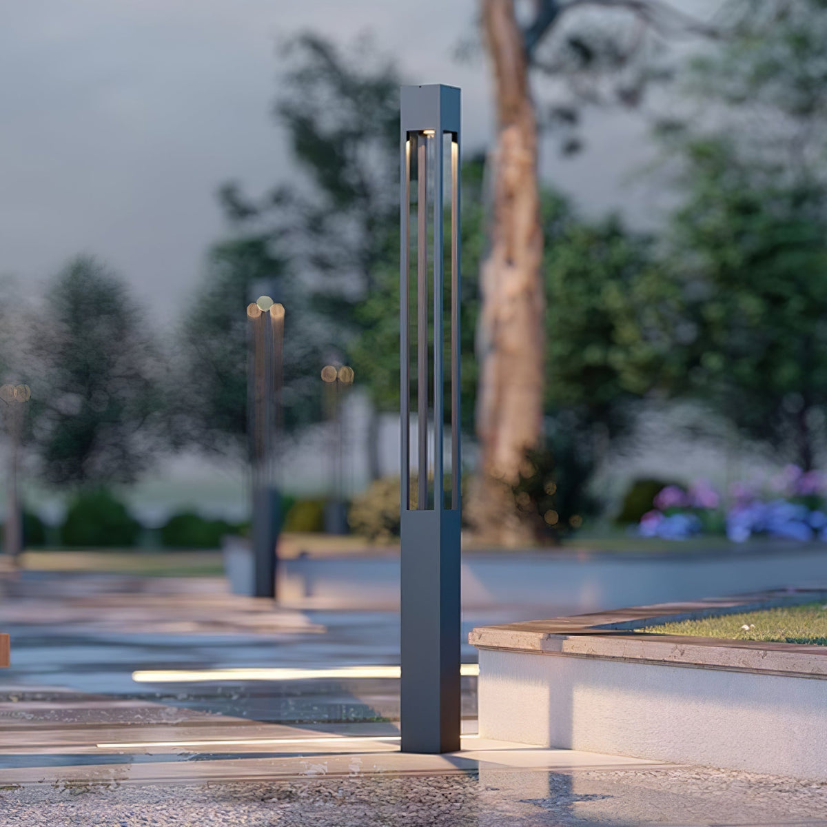 Qisken lámpara de pie Columna