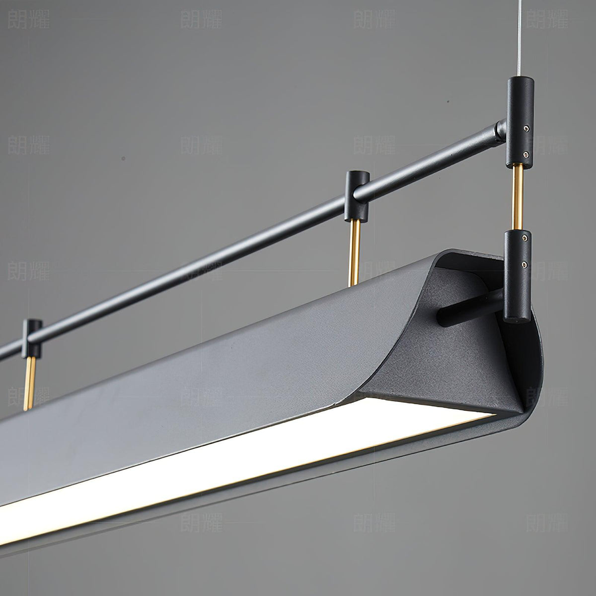 Terianora lámpara de araña negra con techo LED
