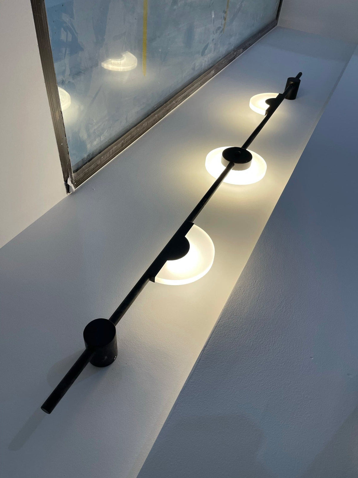 Slender aplique de pared alabastro moderno minimalista
