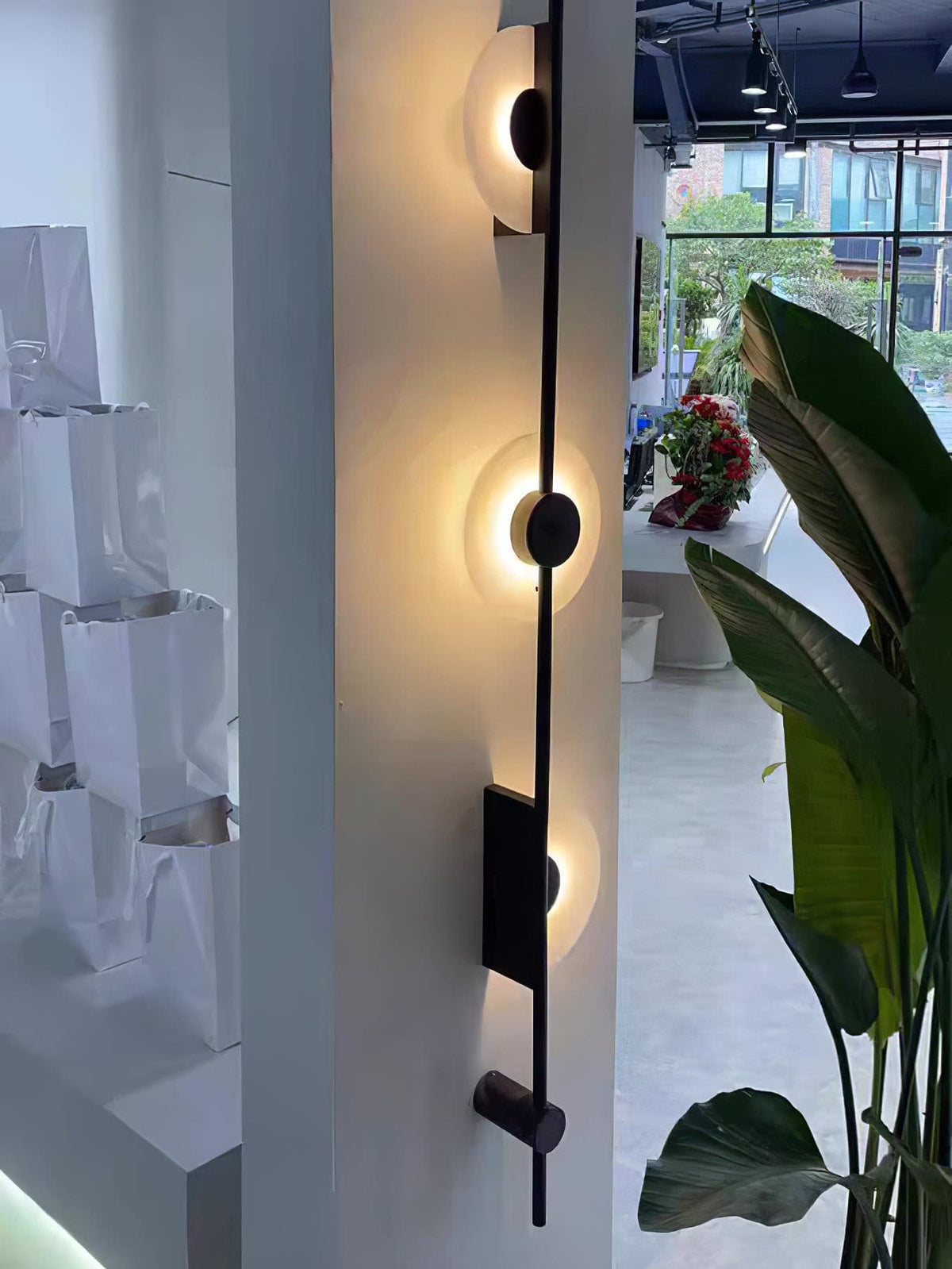 Slender aplique de pared alabastro moderno minimalista