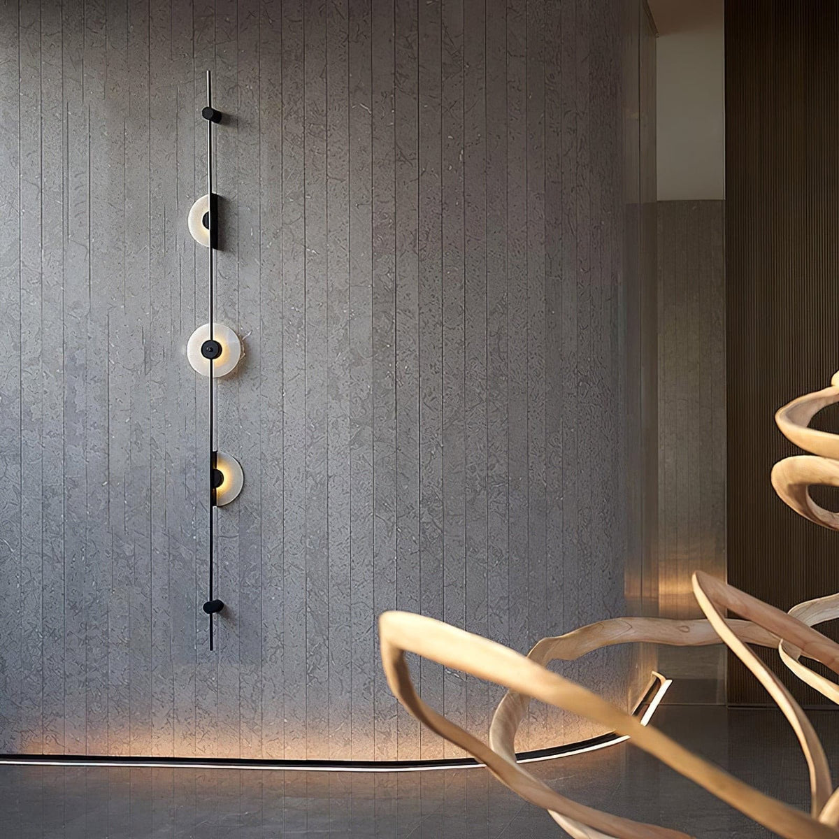 Slender aplique de pared alabastro moderno minimalista