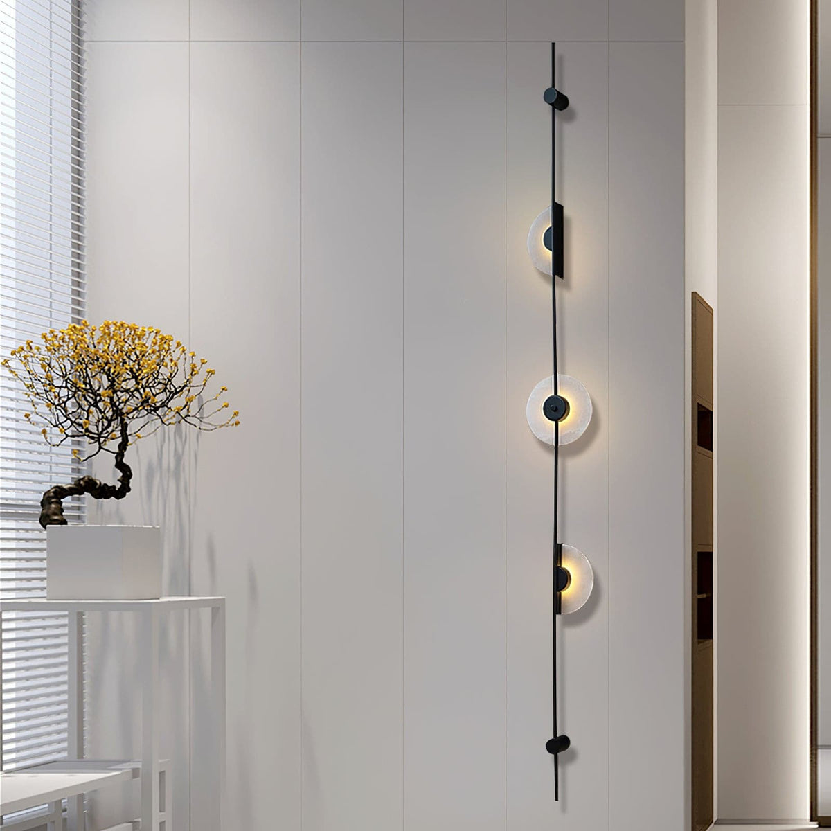 Slender aplique de pared alabastro moderno minimalista