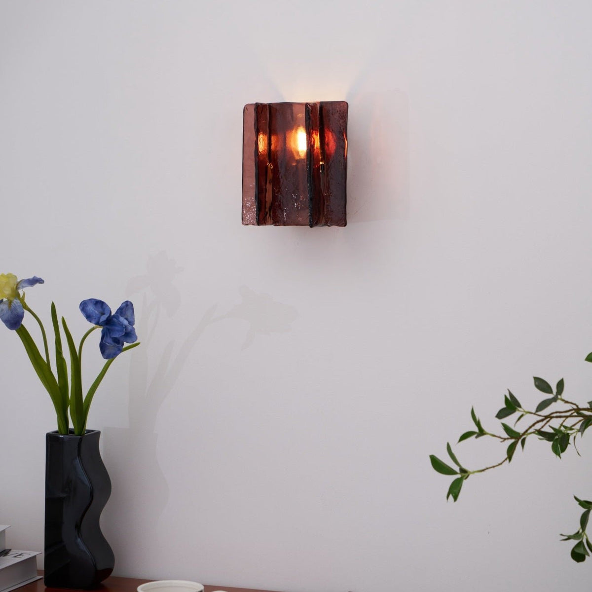 Solanic Aplique de Pared Vidrio Artístico Elegante