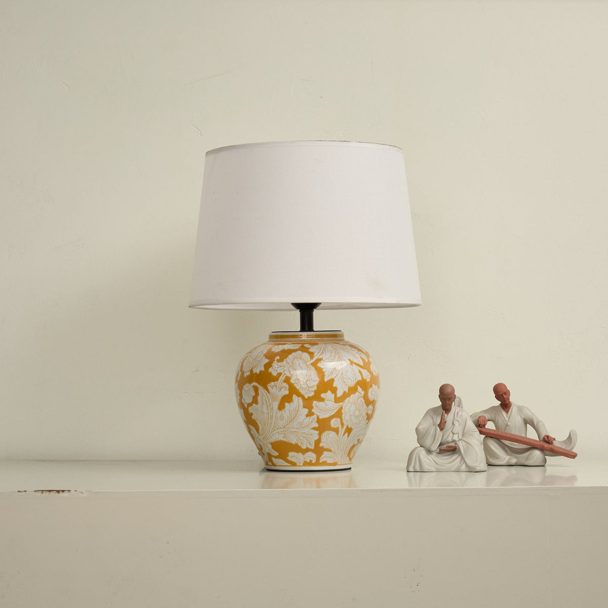 Ceriseria Blazing flor lámpara de mesa de cerámica