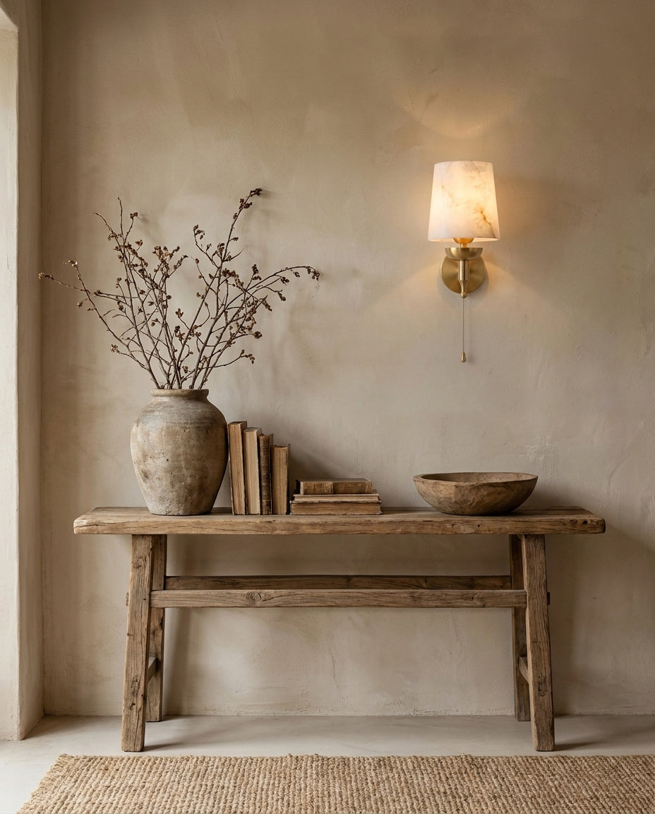 Aplique de pared de alabastro Greshford