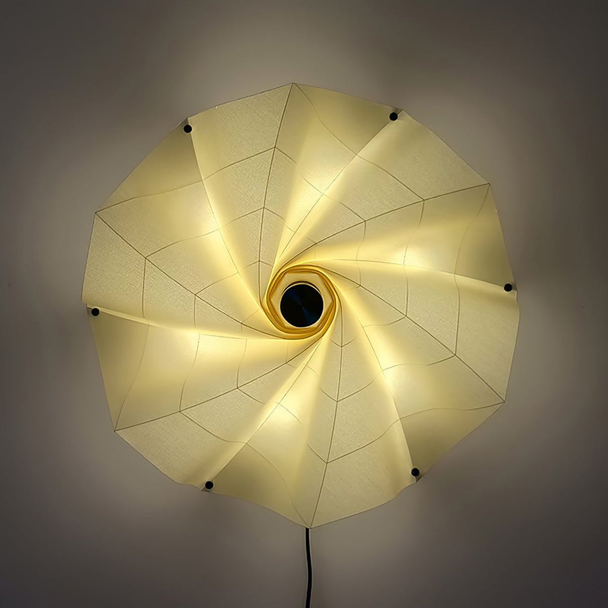 Liniise lámpara colgante de tejido con sombra plisada beige