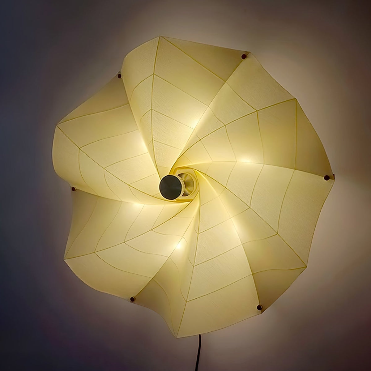 Liniise lámpara colgante de tejido con sombra plisada beige