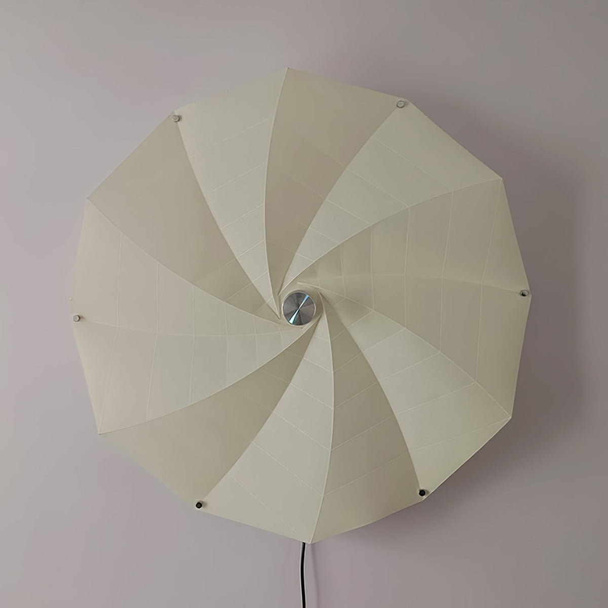 Liniise lámpara colgante de tejido con sombra plisada beige
