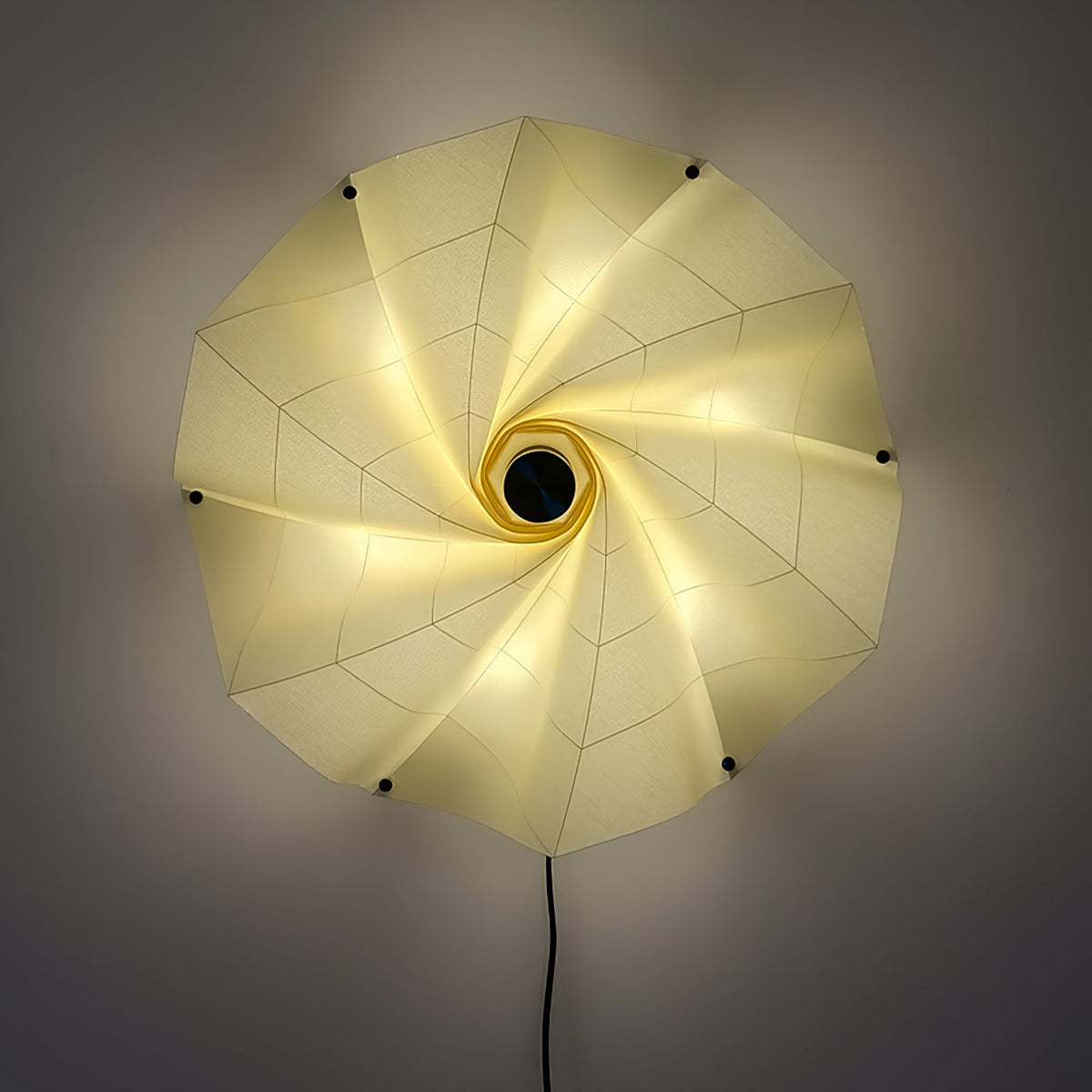 Liniise lámpara colgante de tejido con sombra plisada beige