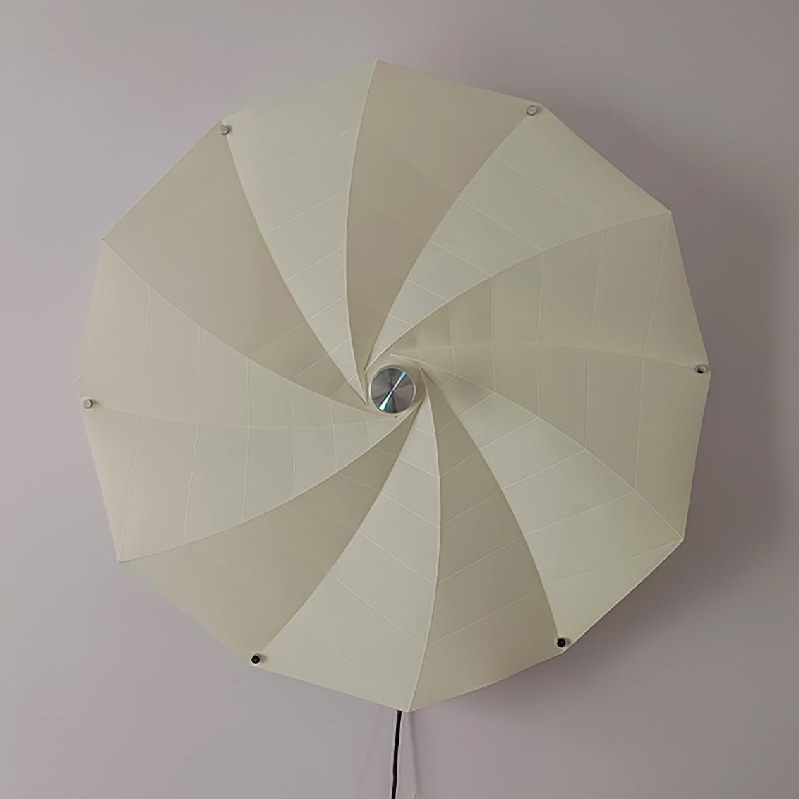 Liniise lámpara colgante de tejido con sombra plisada beige