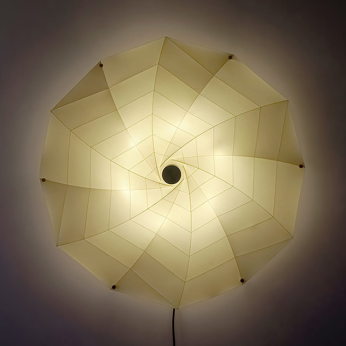 Liniise lámpara colgante de tejido con sombra plisada beige