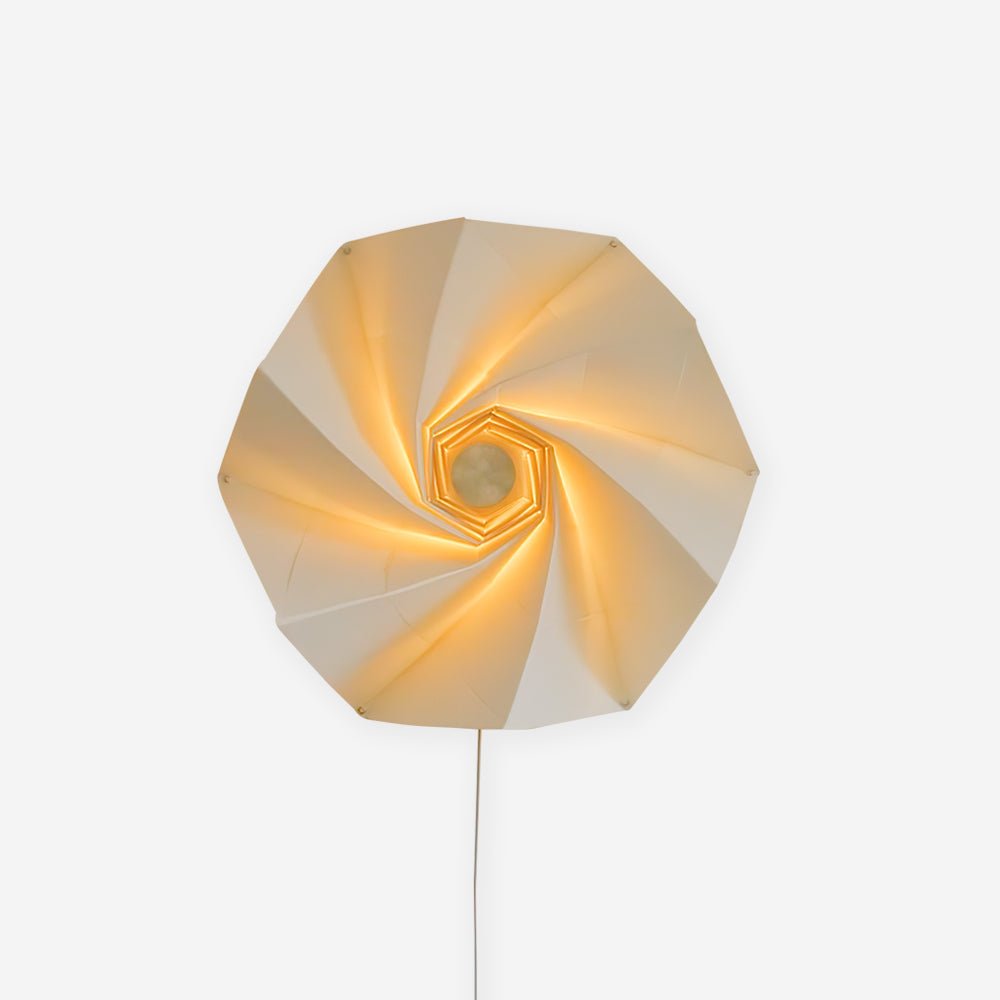 Liniise lámpara colgante de tejido con sombra plisada beige