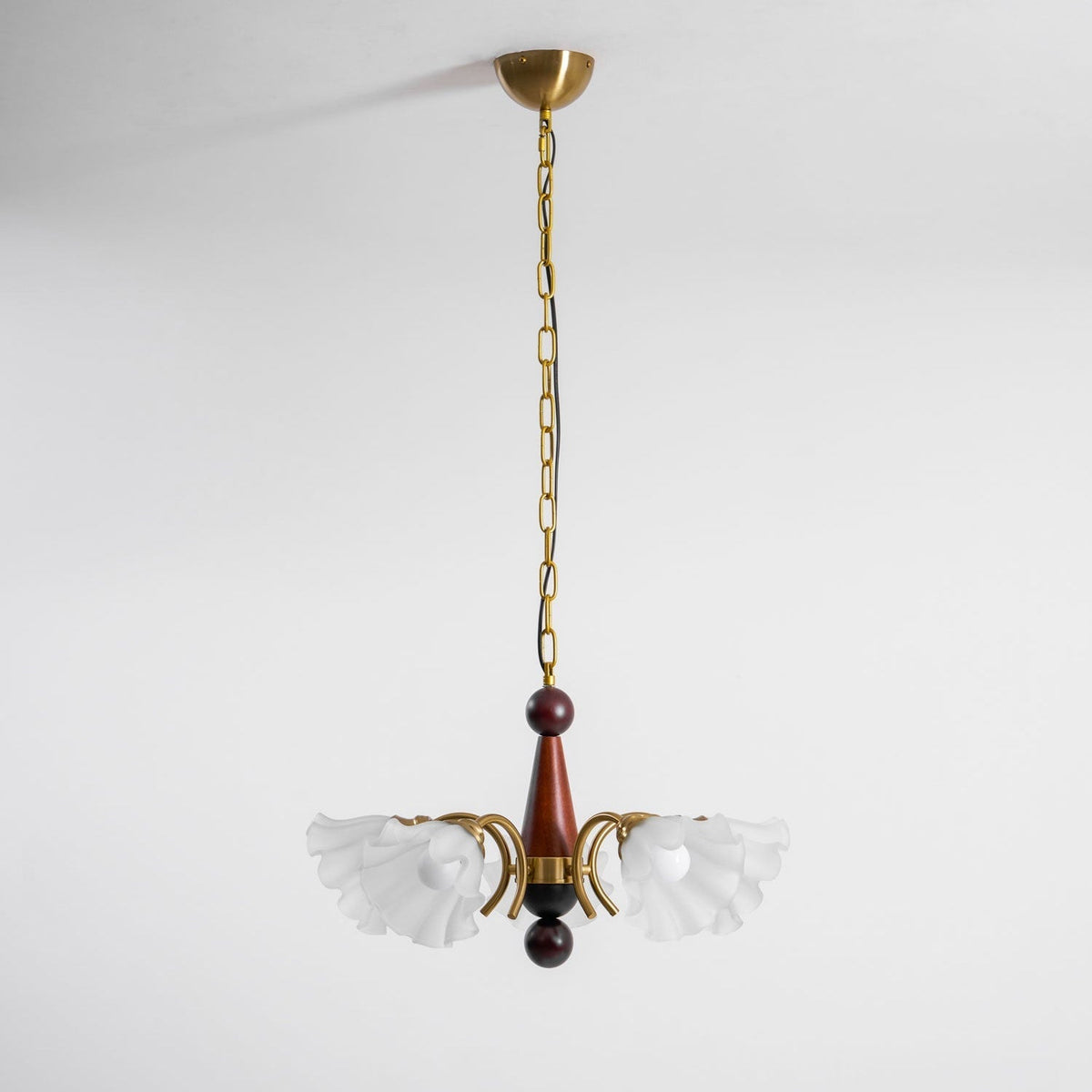 Ilvinan lámpara de araña tradicional elegancia madera vidrio