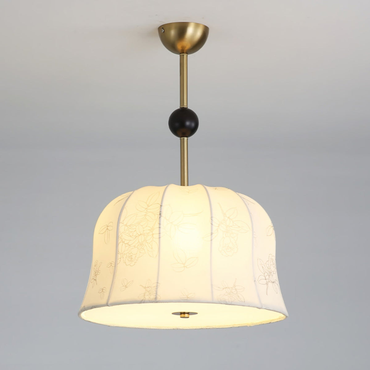 Avnoren lámpara colgante flor Curve de tejido y madera