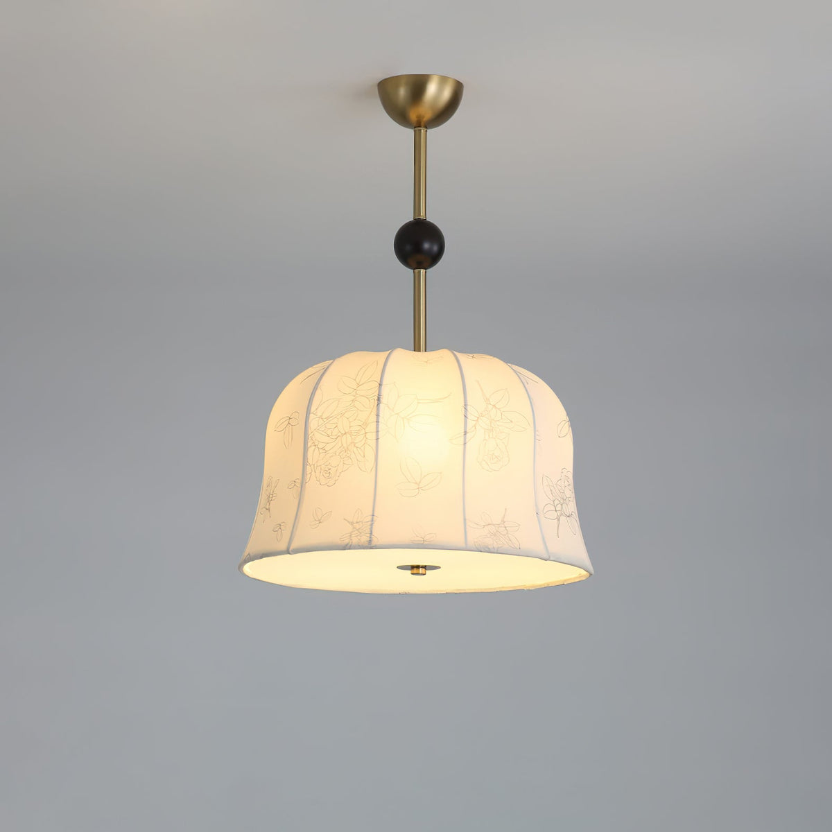 Avnoren lámpara colgante flor Curve de tejido y madera