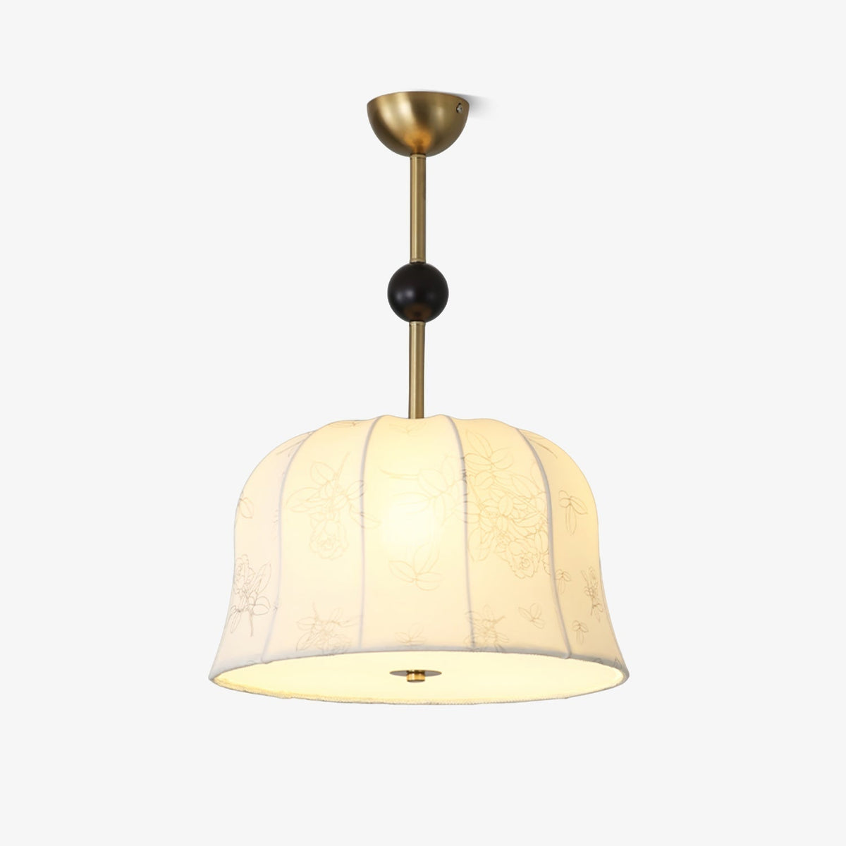 Avnoren lámpara colgante flor Curve de tejido y madera