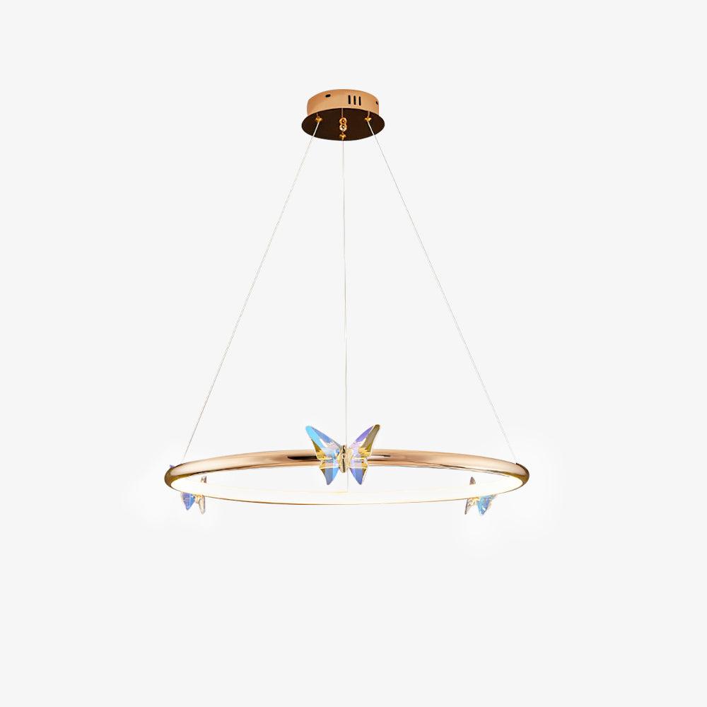 Alen lámpara de araña mariposa anillo elegante cristal
