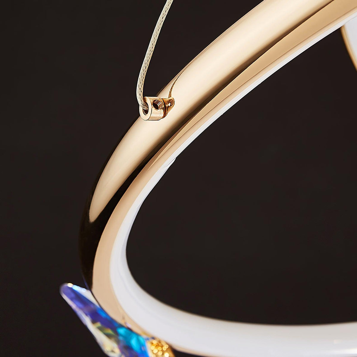 Alen lámpara de araña mariposa anillo elegante cristal