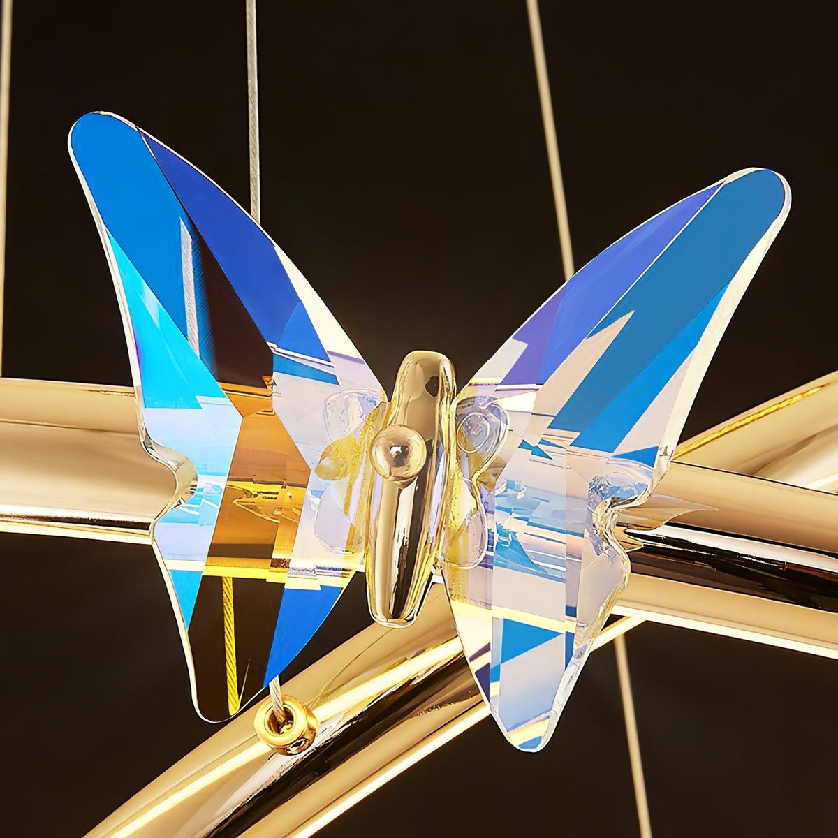 Alen lámpara de araña mariposa anillo elegante cristal