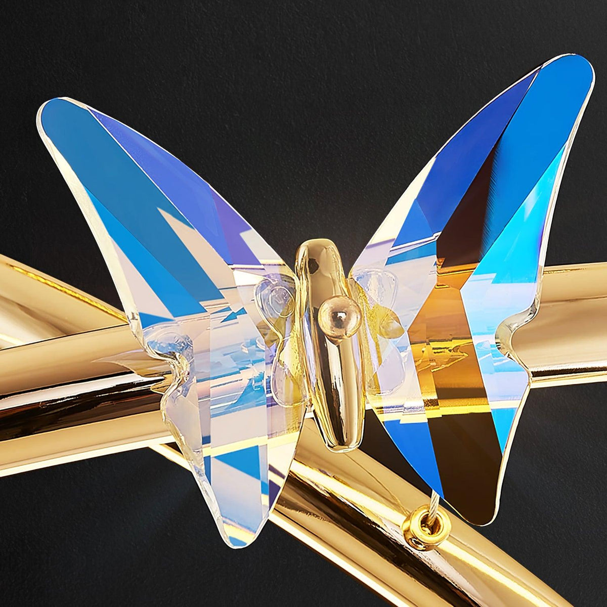 Alen lámpara de araña mariposa anillo elegante cristal