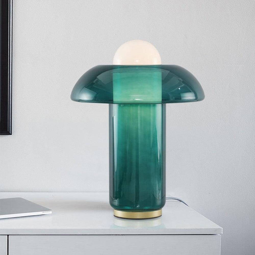 Navlen lámpara de mesa de vidrio verde