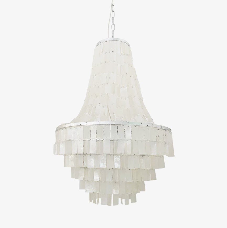 Naciira lámpara de araña Boho Shell Tiered