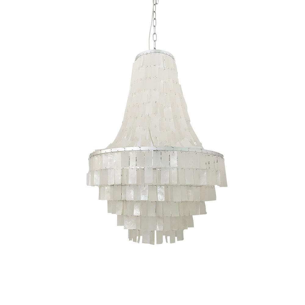 Naciira lámpara de araña Boho Shell Tiered