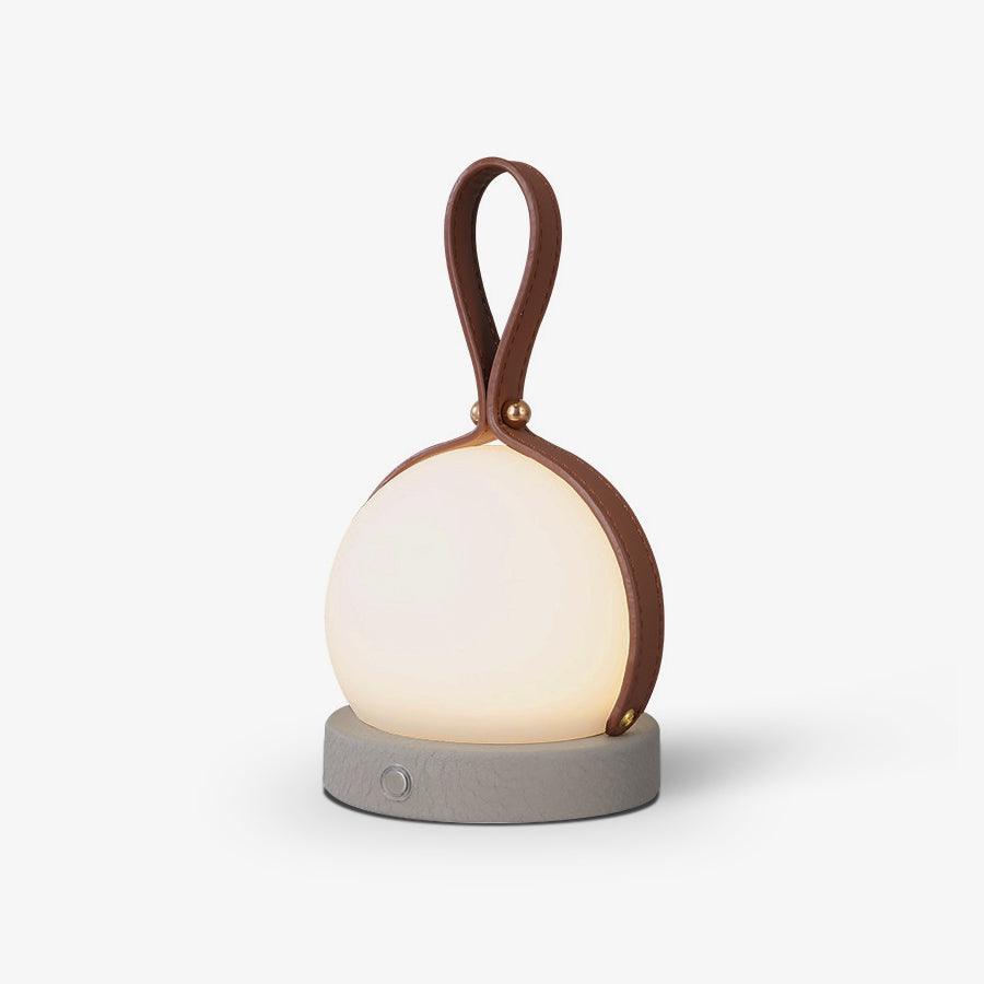 Wernis lámpara de mesa de cuero