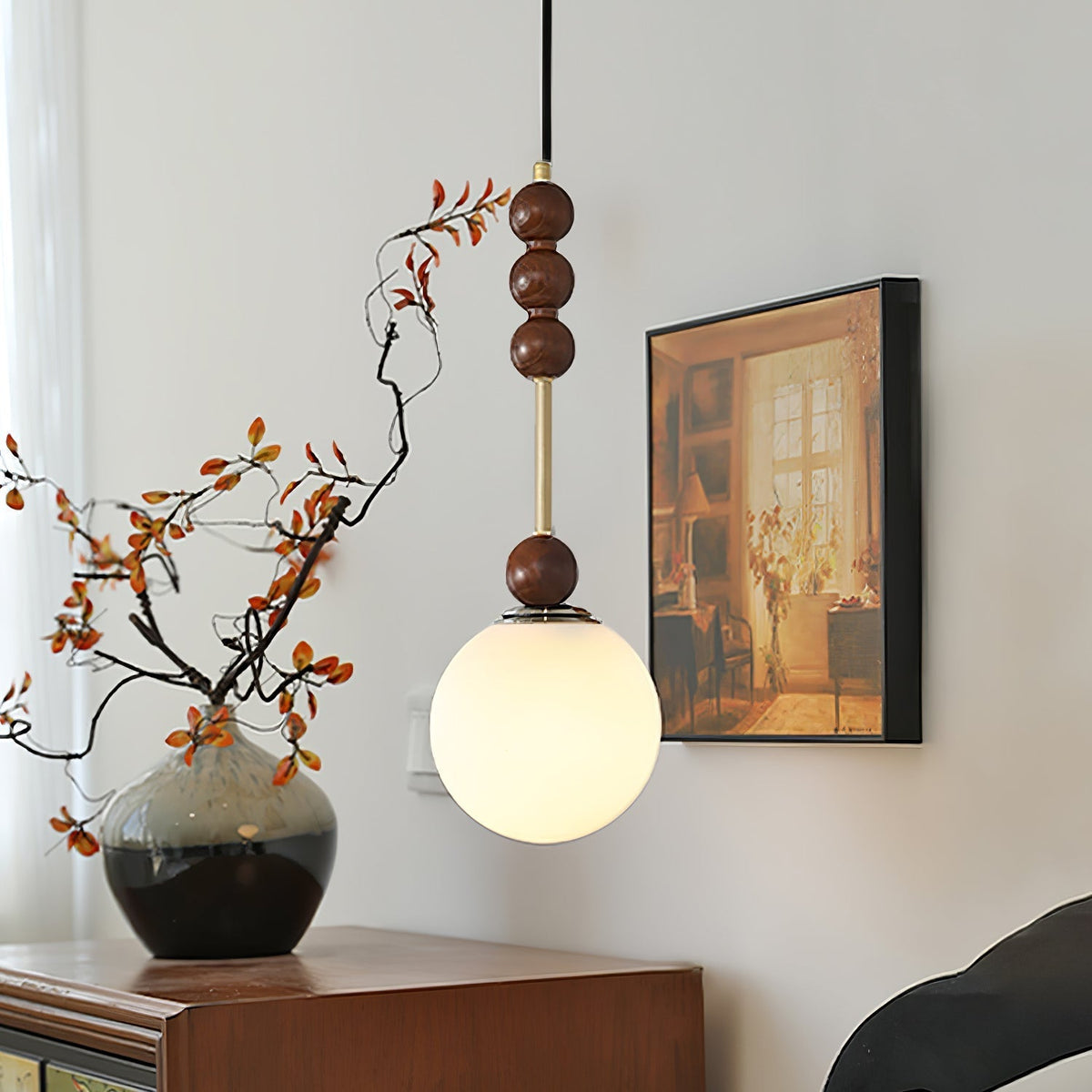 Miraleth lámpara colgante minimalista de madera