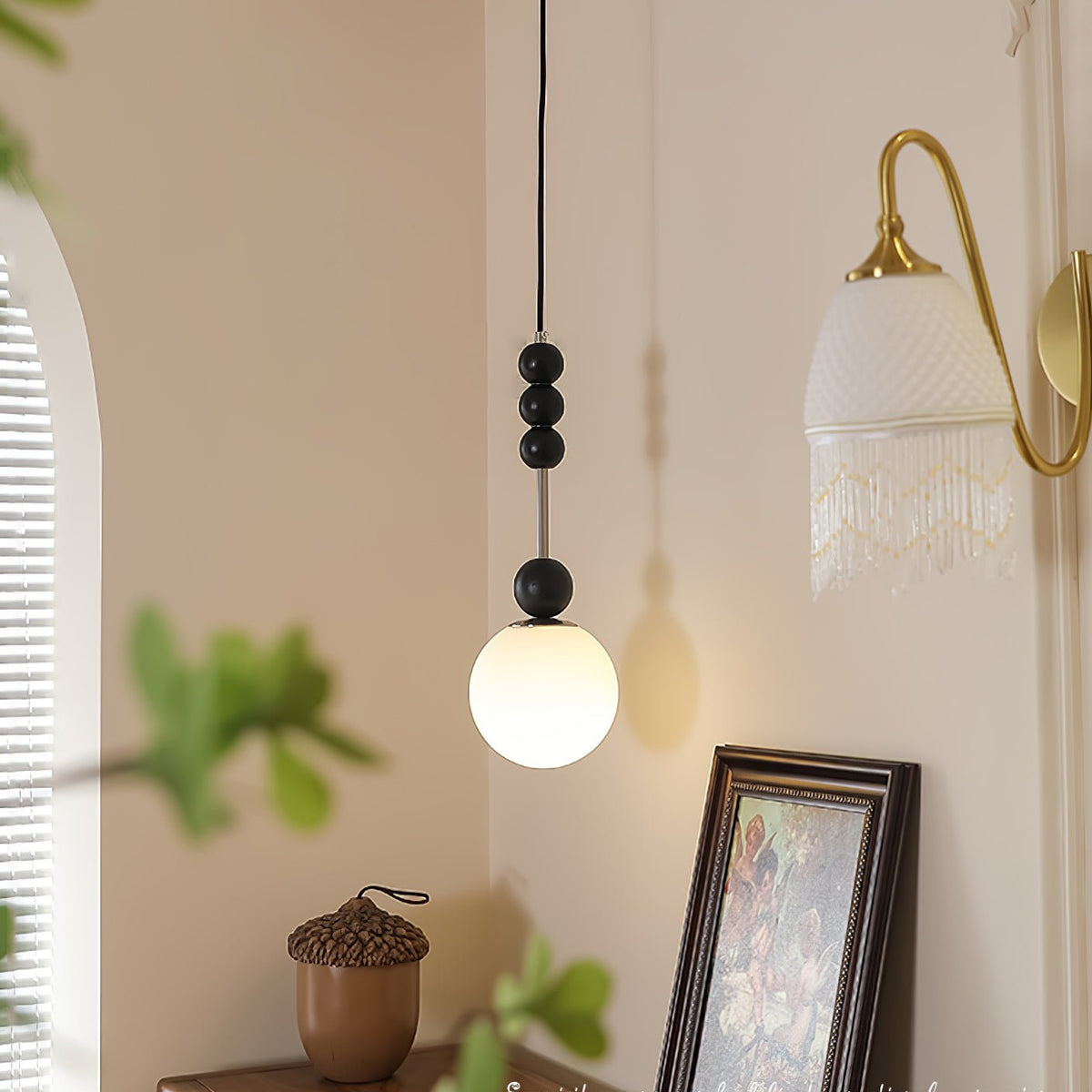 Miraleth lámpara colgante minimalista de madera