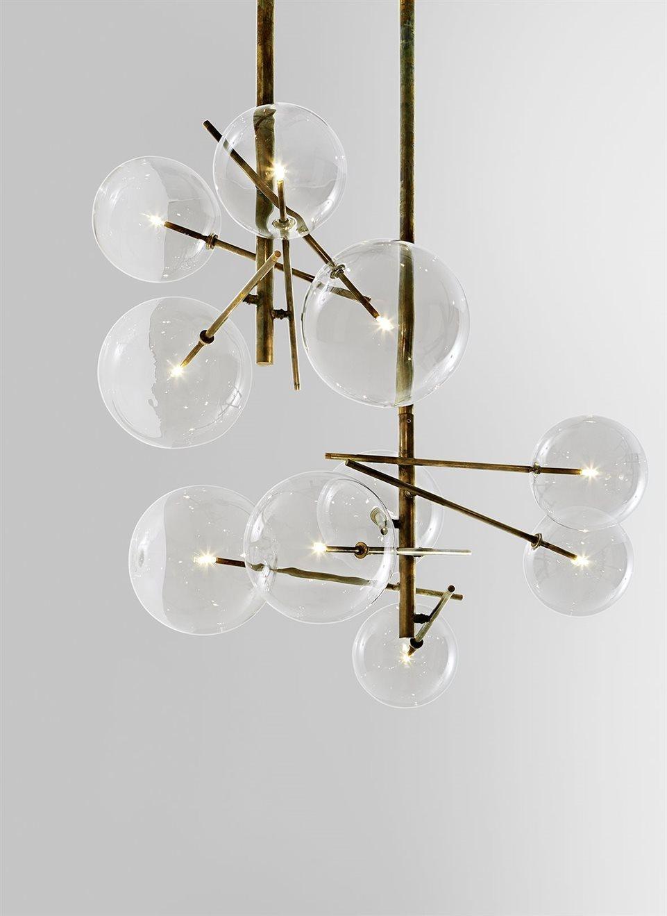 Lustra Lámpara de Araña LED de Cristal Transparente