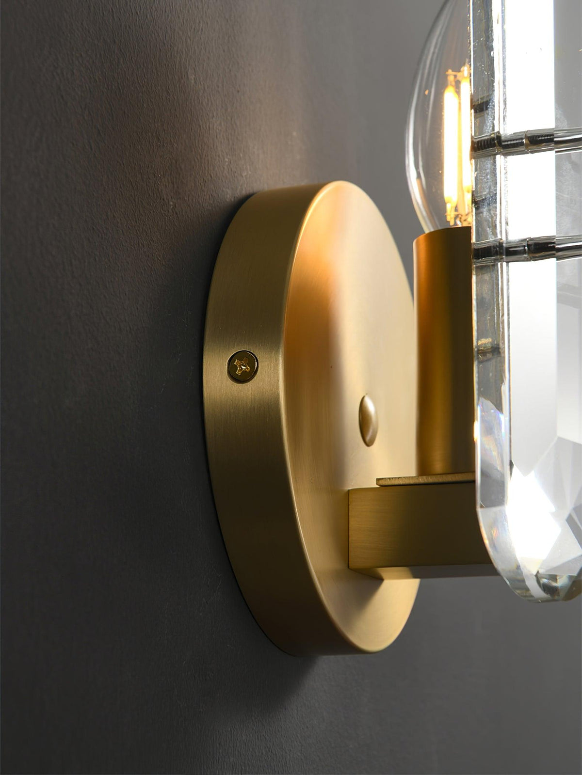 Gevon aplique de pared Postmodern de lujo cristal