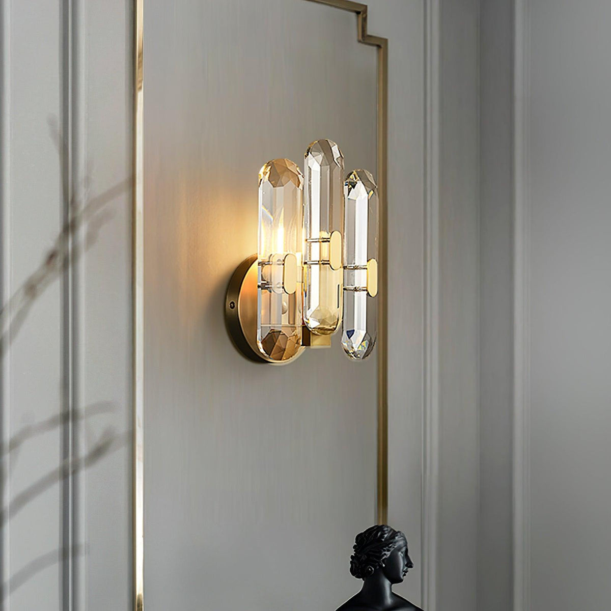 Gevon aplique de pared Postmodern de lujo cristal